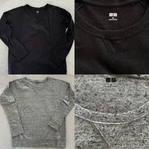 2 for 1! Black and Gray Uniqlo Sweatshirts